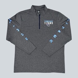 Tennessee Titans Quarter Zip Pullover Shirt Mens XL NFL Football Team Apparel